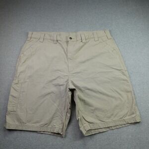 Carhartt Shorts Mens 44 Tan Canvas Work Original Fit Utility Rugged